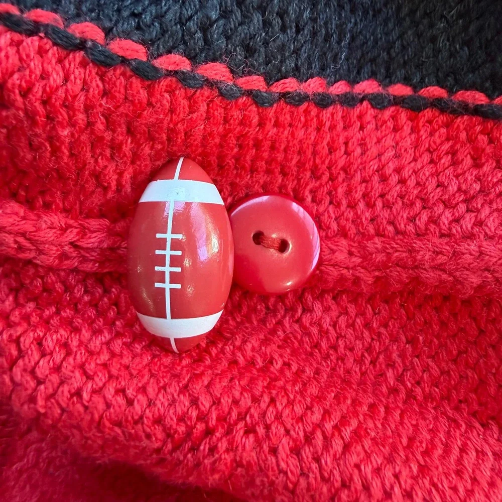 Vintage Birch Bros Ohio State Buckeyes Sweater Vest Mens‎ Large Football Buttons